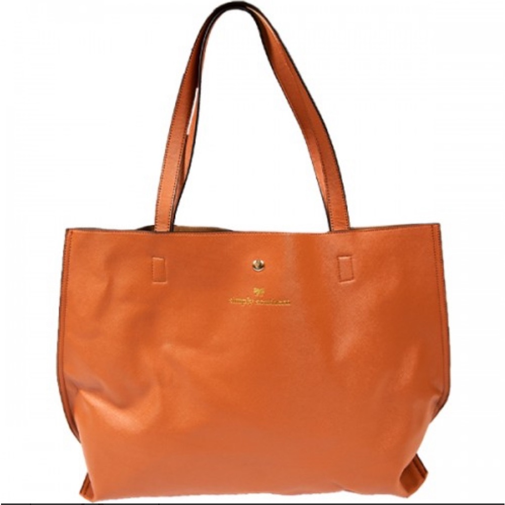 Simply Southern Vegan Leather Honey Brown Tote Bag